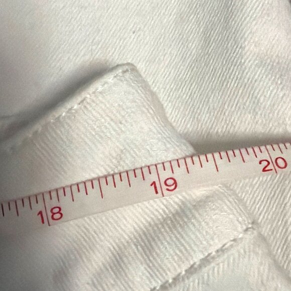 Lane Bryant Womens White Genius Fit Capri Jeans Size 18 Cotton Blend Back Pocket - Picture 6 of 8